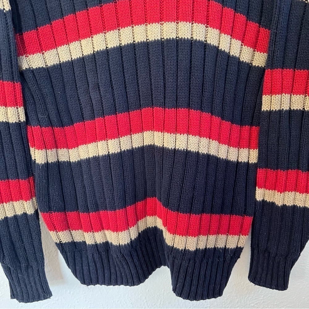 Eddie Bauer blue stripe crew neck sweater - Picture 3 of 7